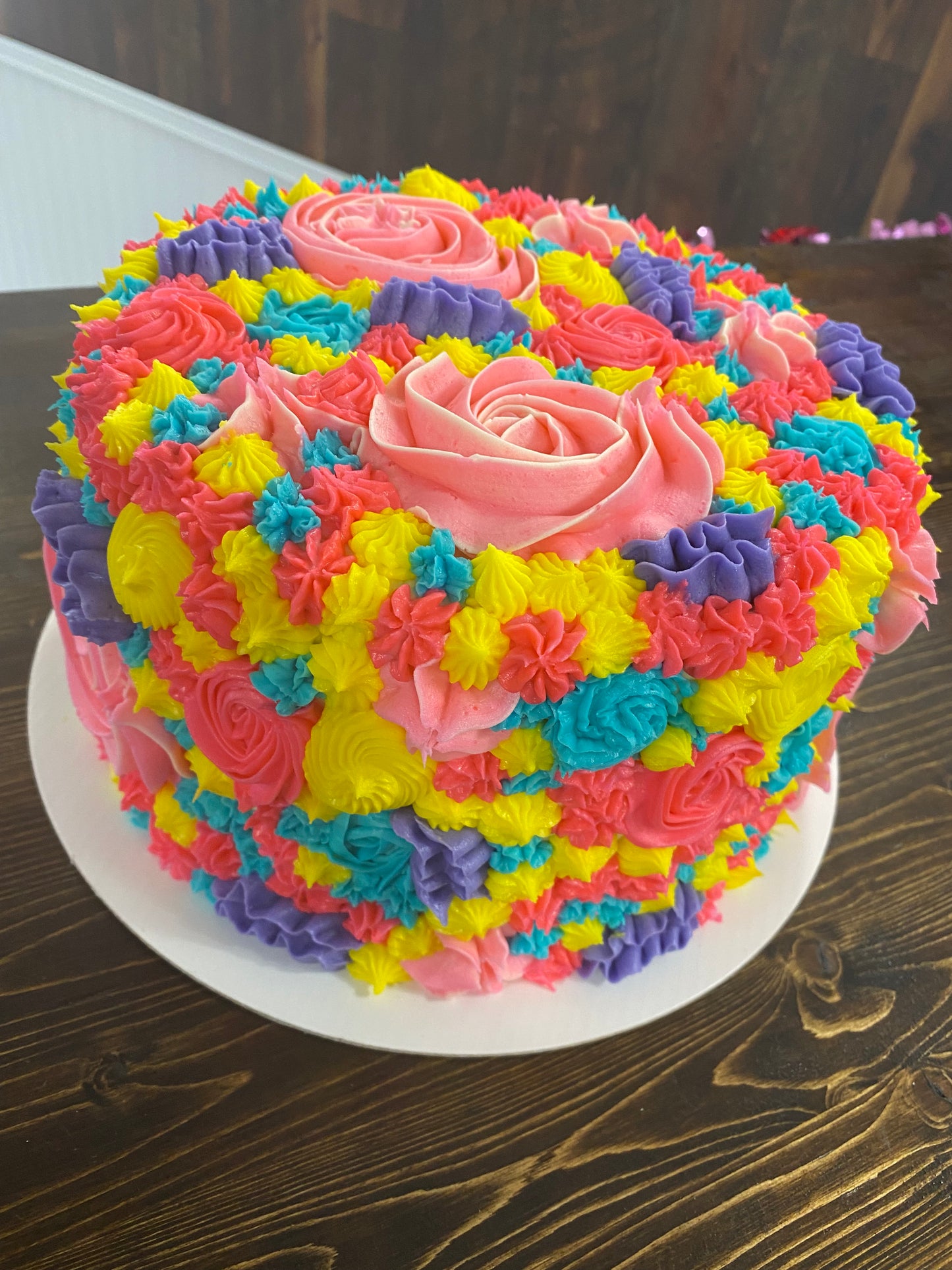 8” Flower burst cake
