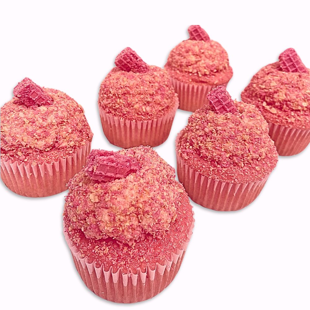 Strawberry Crunch Cupcakes