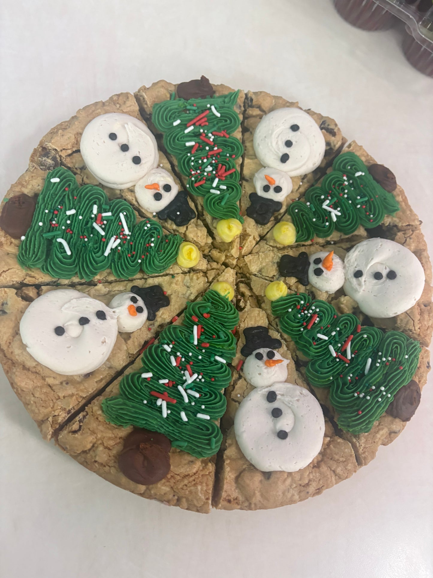 Christmas 10” cookie cake ￼