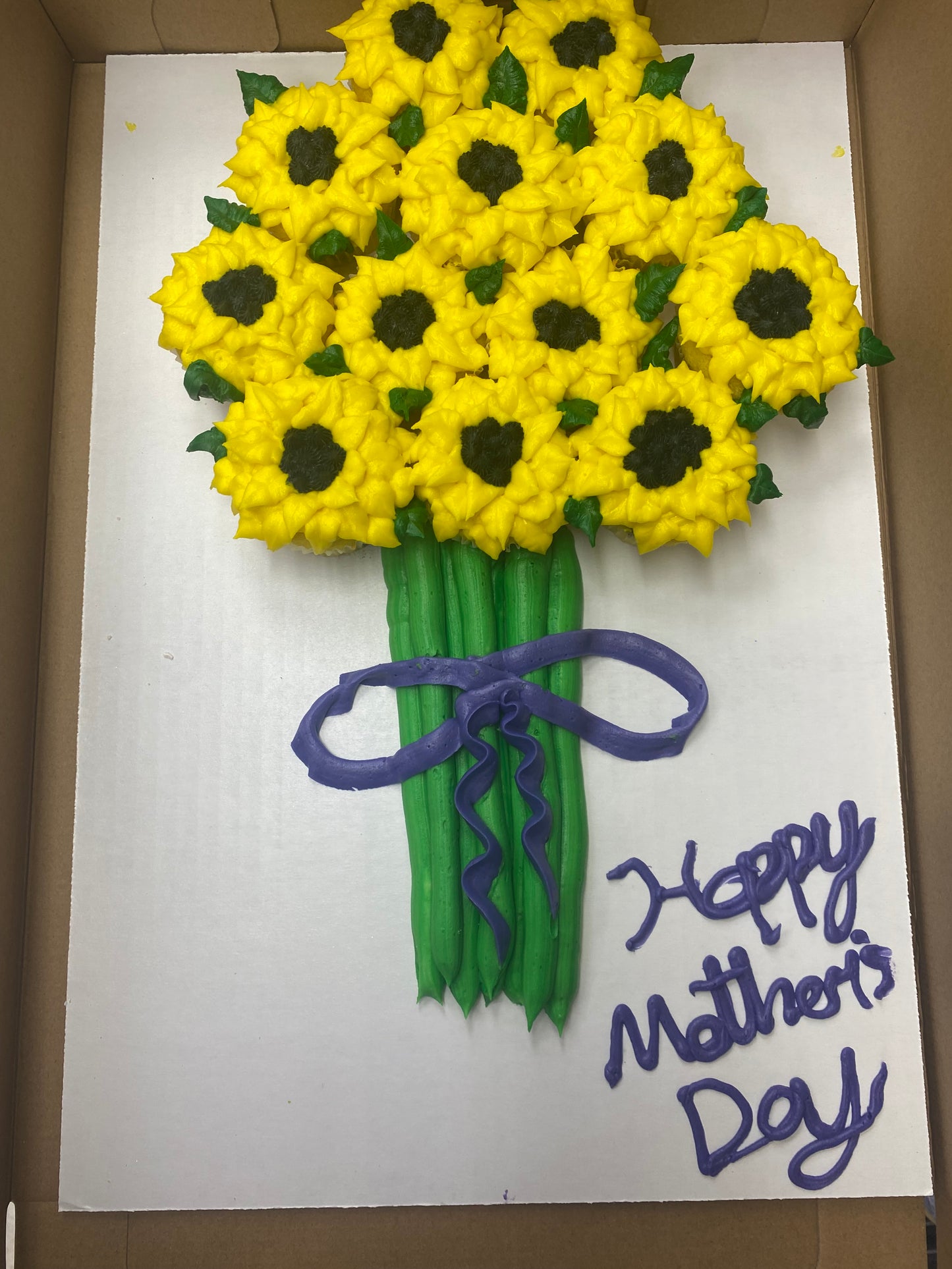 Sunflower cupcake bouquet