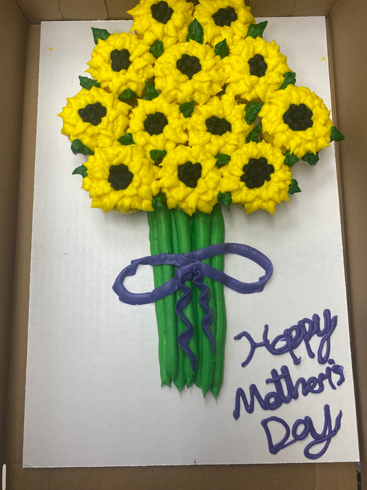 Sunflower cupcake bouquet